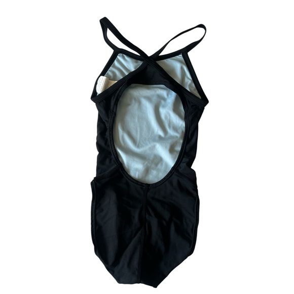 Girls Nike Black Athletic One Piece Swimsuit Size 8 - Picture 3 of 6